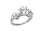 Natural 1.10Ct Round Cut Diamond Engagement Ring Cluster Accents 14k Gold I SI2