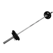Total 46kg - 220cm Olympic Barbell Weight Set - Rubber Coated Weight Plate