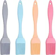 Set of 4 Silicone Brushes, Pastry Brush, Silicone Kitchen Grill Brush, Baking Silicone Brush, Small Basting Pastry Brush, Pastry Pastry Brush Set for Grilling, Pastry, Stirring Cooking