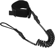 4 Feet Ankle Leash Surfing Elastic Coi Stand UP Paddle Board Leg Rope Surfboard Ankle Leash Black