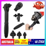 Black Chuck Key Tool: 2-in-1 Fast Ratchet Drill Chuck Wrench Set
