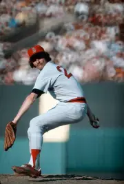 Bill Campbell Boston Red Sox pitches v the Baltimore Orioles at an- Old Photo 3