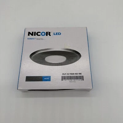 NICOR DLF-10-TRIM-RD-NK SureFit Round Nickel Trim for LED Down Light