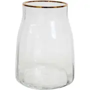 LVD Taper Flower Vase Plant Container Home Tabletop Decor 10x18cm Small Clear
