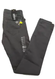 NWT Buffalo David Bitton Faith Cropped Mid Rise Skinny Jeans Super Gray 24X30