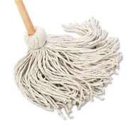 Boardwalk Deck Mop, 54" Wooden Handle, 20oz Cotton Fiber Head, 6/Carton