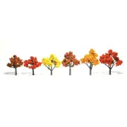 Woodland Scenics 3 to 5in Built Realistic Trees Deciduous Fall Mix pkg(6) TR1541