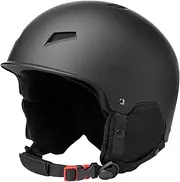 [Generic] Snowboarding Hard Hat,Shock-Absorbing Hard Hat Ear Protection Safety Hat Adjustable | Safety Hat Breathable with Goggle Clip for Snow Sports Cold Weather