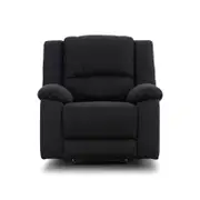 Anderson 1 Seater Fabric Electric Recliner Sofa Chair Onyx Black