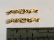 Ship Model Fittings Parts 2 Gilt Brass Flat Back Hull Decor 32 x 5mm