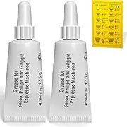 Espresso Machine Grease 2 PACK, Coffee oil 5g Tube for Saeco HD8869, Phillips and Gaggia expression machines, Philips Saeco maintenance kit for cleaning and lubricant