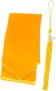 [TINEASUR] Graduation Gown Stole Bachelor Tassel Plain Stole Graduation Accessory for Students
