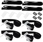 GAROZATION 1Set Solar Blanket Strap Attachment Kit for Inground Pools Secure Your Pool Cover with Durable Straps and Buckles Easy Installation and Reliable Fastening