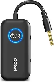 YMOO Bluetooth 5.3 Transmitter Receiver for TV to 2 Wireless Headphones, AptX Low Latency Wireless Audio Adapter with AUX 3.5mm Jack for Airplane,Smartphone, Tablet, Speaker, Home Stereo, PC, Car