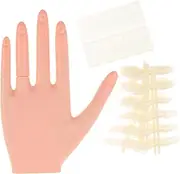 ADOCARN Realistic Practice Hand for Nail Art French Tip Press Nails Mannequin Hand Detachable for Easy Cleaning