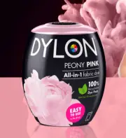 DYLON Fabric Machine Dye Pod PEONY PINK 350g Cotton Wool - Natural Fibres