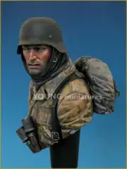 Young Miniatures - German Waffen SS Ardennes 1944 - 1/10th Resin Bust - YM1810