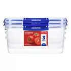 NEW Sistema Klip It Plus 2.2 L 3 Pack Rectangle Container By Spotlight