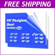 Elegant 1/8" Thick Clear Plexiglass Sheets - Perfect for Home, Weddings & Crafts