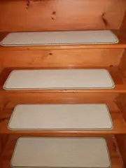 13 STEP 9" X 30" + Landing 27" x 30" WOOL Woven Tufted Carpet Stair Treads.