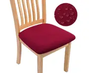 Dining Room Chair Cover Elastic Chair Seat Covers for Dining Chairs Cushion Seat Slipcover Housse De Chaise Funda Silla-Wine red