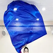 [Hcclijo] Hand-Held Metal Praise Flag with Pole, Soft Belly Dance Costume, Hand Props
