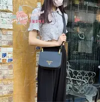 在飛比找Yahoo!奇摩拍賣優惠-美麗堡outlet精品 PRADA 1BD039 皮革 側背