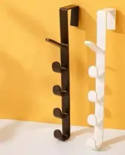 Over Door Hanger 5 Layer Hook Heavy Duty Organizer Rack Bathroom Black or White