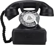 Retro Landline Phone Prop, Vintage Resin Antique Telephone Props Whirl Corded Home Desk Decor Ornament Photograph Wired for Coffee Shops Rotating Dial Decorative Model Old Fashion