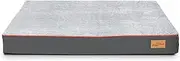 BingoPaw XLarge Dog Bed Memory Foam Dog Bed, Large Grey Orthopaedic Dog Bed with Orange Trim Washable and Water Resistant XL