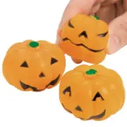 Mini Jack-O-Lantern Stress Toys (24ct.) - New - Unused Halloween Party Favor