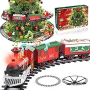 Christmas Tree Train Set, Electric Train Toys, Christmas Toy Train Gifts for Kids with Light and Sounds (On The Christmas Tree)