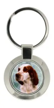 Irish Red and White Setter Key Ring