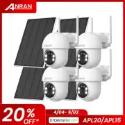 ANRAN 360° Pan Wireless Solar Battery Powered Wifi Outdoor Home Security Camera