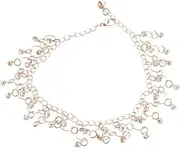 [BESTYASH] Women Anklets Women's Anklets Beach Anklets Rhinestone Anklets Delicate Anklets Women Rhinestone Tassel Women Beach Sandals Fashionable Anklets Alloy Anklets Golden