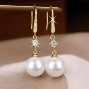 Earrings - crystal and pearl earrings