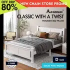 ALFORDSON Bed Frame Wooden Timber Double Size Mattress Base Platform Arne
