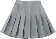 [GLEAMING GRAIN] Girls Pleated Skirts Built in Shorts Little Kid Athletic Flowy Skorts Skirts Toddler Girls Tennis Skorts for Girl 3-14 Years