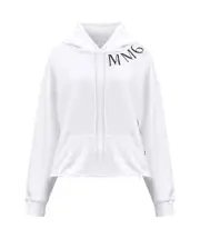 MM6 Maison Margiela Logo-Printed Drop Shoulder Hoodie S,L,M White