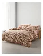 [Vue] Marley Cotton Seersucker Quilt Cover Set in Caramel