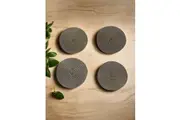 Salt & Pepper Set of 4 PAIGE Coasters - Dust