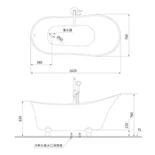 Caesar凱撒衛浴古典浴缸