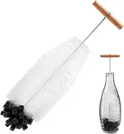 Bottle Brush - Bottle Cleaning Brush | Long Handle Kettle Cleaner | Multi-Purpose Sponge Headed Flask Scrubber 13 Inch for Wine Dishwashing Baby Bottles Kitchen Travel Spaces Sink