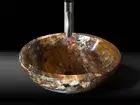 Petrified Stone Sink, Round Wash Basin Sink, Bathroom Vanity Countertop, Sink
