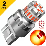 AUXITO 2*7443 LED 7440 Blinking Strobe Brake Flashing Light Bulb Safety Warning (for: Renault)