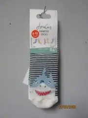 Joules Baby 2-Pair Bamboo Socks Shark/Puffin Size 6-12M