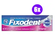 Fixodent Denture Adhesive Cream Original 0.75 oz (Pack of 6)
