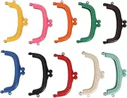 10 Pcs Purse Buckle Frame 85mm Assorted Colors Durable Plastic Lightweight Coin Purse Kiss Buckle Lock Suitable For Sewing Craft Diy, Kiss Lock Buckle Frame Arched Embossed