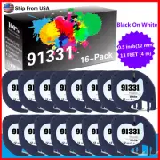 16PK 91331 Refill Label Maker Tape for DYMO LetraTag LT100T QX50 LT-110T 12MM