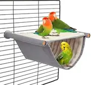 Suspended Hammock Plush Shed Swing Cave Cabin, Warm Bird Nest Bed, Hanging Hammock Snuggle Hut Parrot House